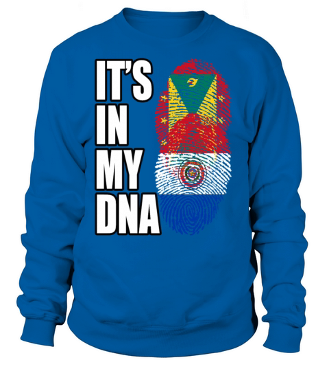 Grenadian And Paraguayan Mix Heritage DNA Flag Sweatshirt Unisex
