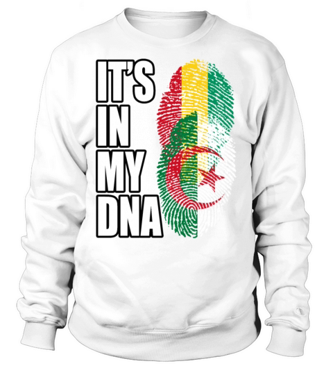 Guinean And Algerian Mix Heritage DNA Flag Sweatshirt Unisex