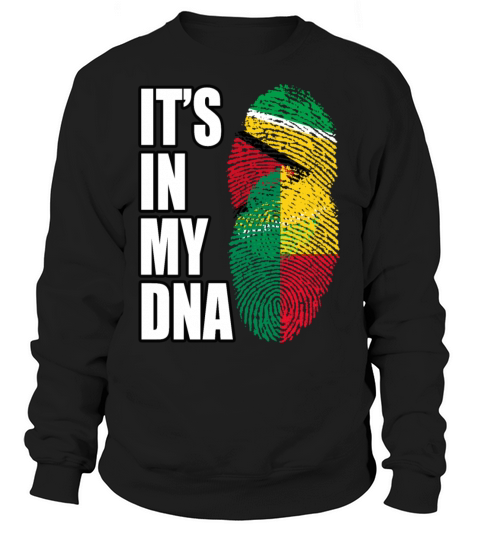 Guyanese And Benin Mix Heritage DNA Flag Sweatshirt Unisex