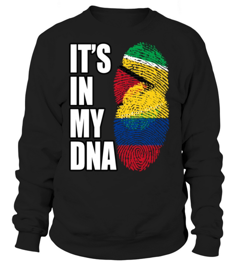Guyanese And Colombian Mix Heritage DNA Flag Sweatshirt Unisex