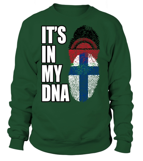 Malawian And Finland Mix Heritage DNA Flag Sweatshirt Unisex