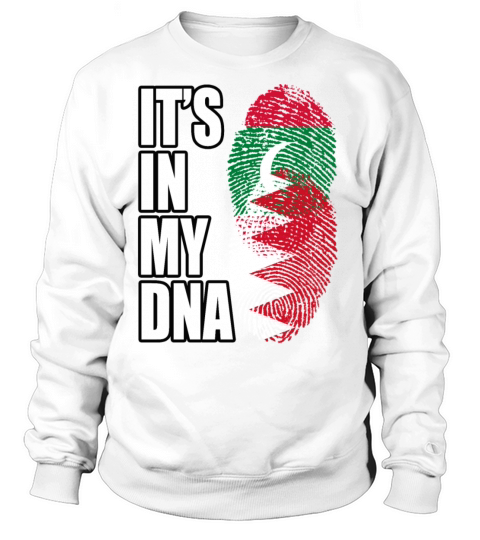 Maldivian And Bahraini Mix Heritage DNA Flag Sweatshirt Unisex