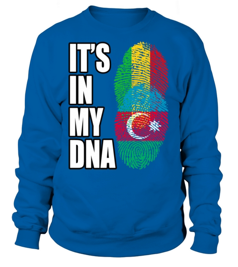 Malian And Azerbaijani Mix Heritage DNA Flag Sweatshirt Unisex
