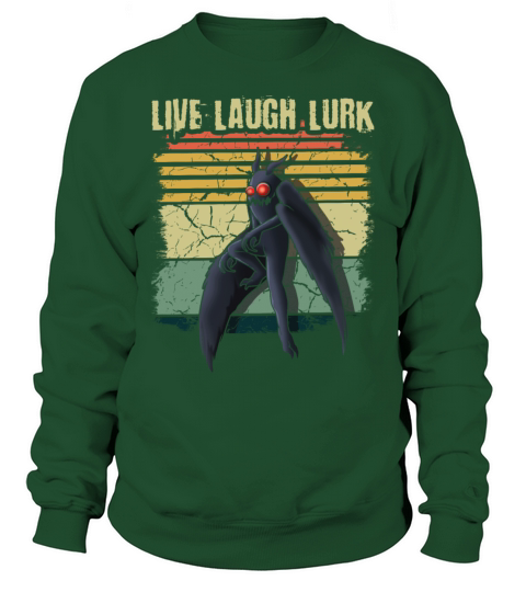 Retro Mothman Moth Man Lurk Cryptid Halloween Sweatshirt Unisex