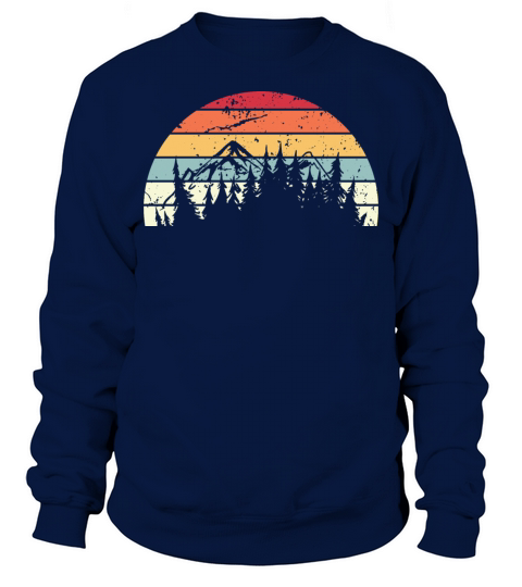 Retro Trekking Sunset Vintage hiking Sunrise Sweatshirt Unisex