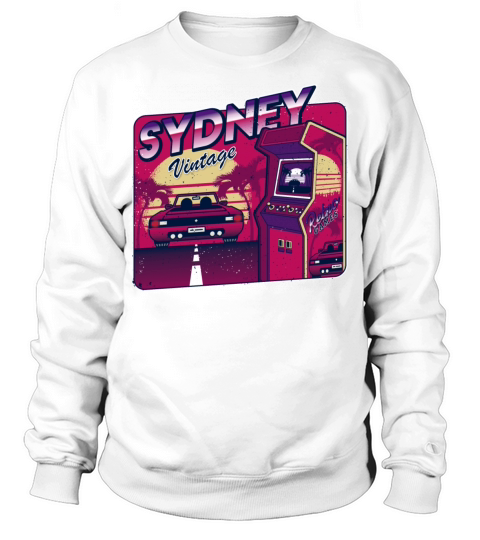 Sydney Funny Personalized Vintage Gamer 80s 90s Sweatshirt Unisex