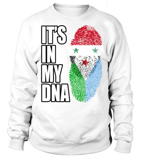 Syrian And Djiboutian Vintage Heritage DNA Flag Sweatshirt Unisex