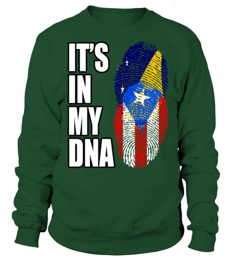 Tokelauan And Puerto Rican Mix Heritage DNA Flag Sweatshirt Unisex