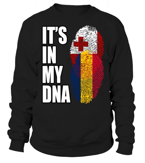 Tongan And Chadian Mix Heritage DNA Flag Sweatshirt Unisex