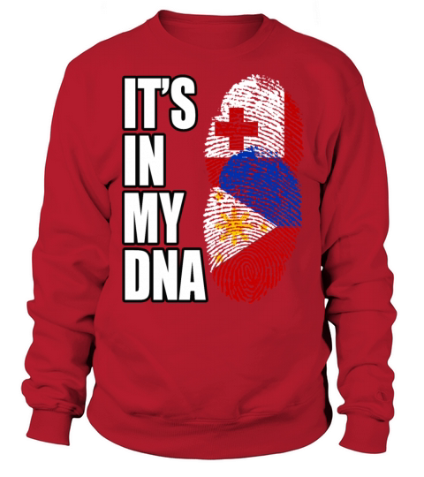 Tongan And Filipino Mix Heritage DNA Flag Sweatshirt Unisex