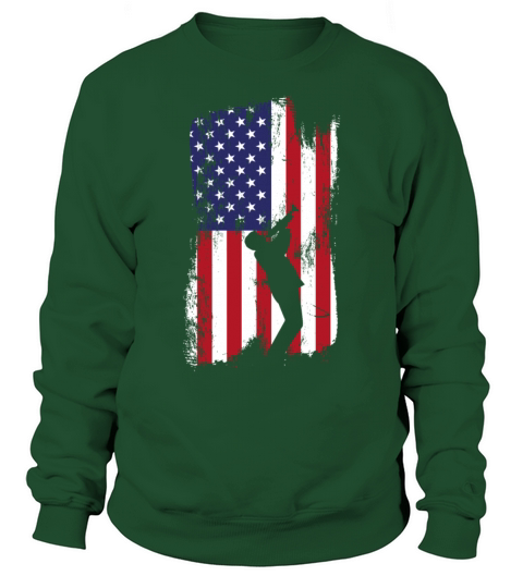 Trumpet Player American Flag Sweatshirt Unisex
