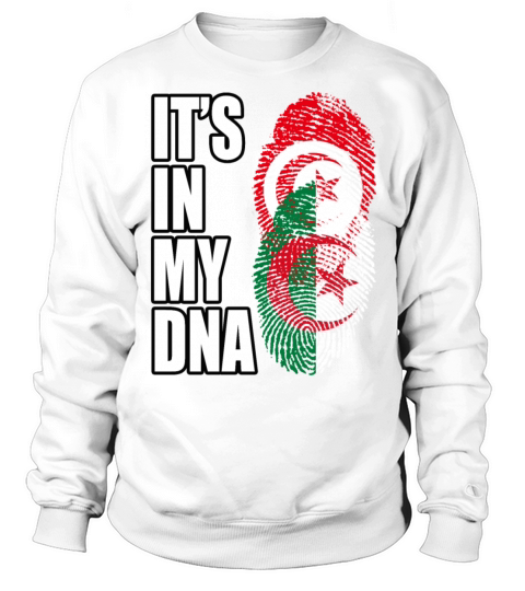 Tunisian And Algerian Mix Heritage DNA Flag Sweatshirt Unisex