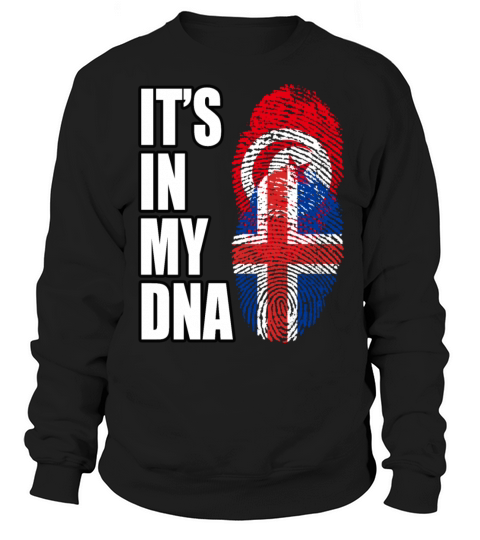 Tunisian And Icelandic Mix Heritage DNA Flag Sweatshirt Unisex