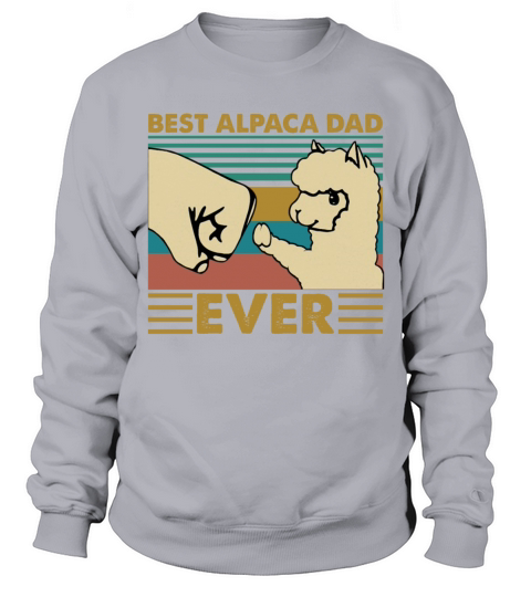 Vintage Best Alpaca Dad Ever Funny Fathers Day Sweatshirt Unisex