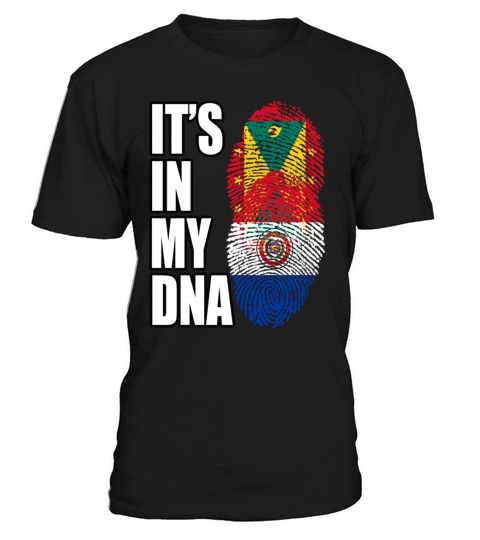 Grenadian And Paraguayan Mix Heritage DNA Flag T-Shirt Unisex