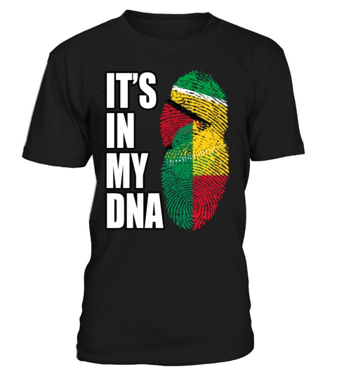 Guyanese And Benin Mix Heritage DNA Flag T-Shirt Unisex