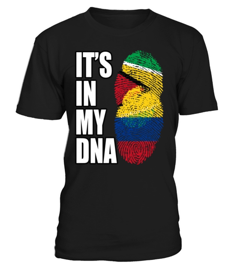Guyanese And Colombian Mix Heritage DNA Flag T-Shirt Unisex