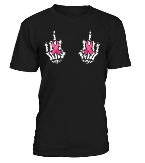 Skeleton Hand Breast Cancer Awareness Ribbon Pink T-Shirt Unisex