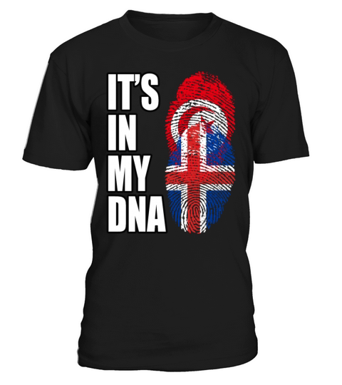Tunisian And Icelandic Mix Heritage DNA Flag T-Shirt Unisex