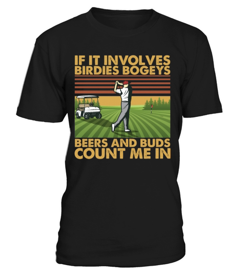 Vintage Golfing Birdies Bogeys Beers and Buds T-Shirt Unisex