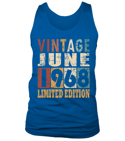 1968 vintage born in June gift Tank Top Unisex