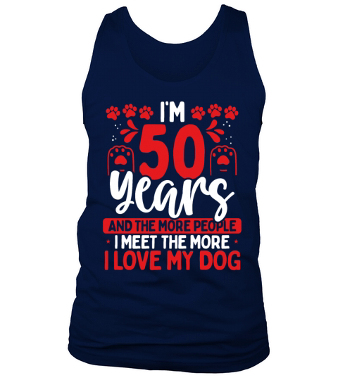 50 Year Old Dog Dad Dog 50th Birthday Pet Lover Tank Top Unisex