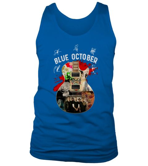 Blue October guitar signatures shirt Tank Top Unisex