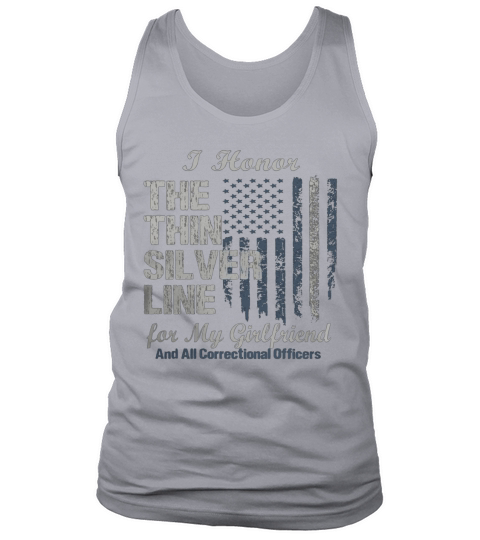 Correctional Officer Girlfriend Thin Silver Line Corrections Tank Top Unisex