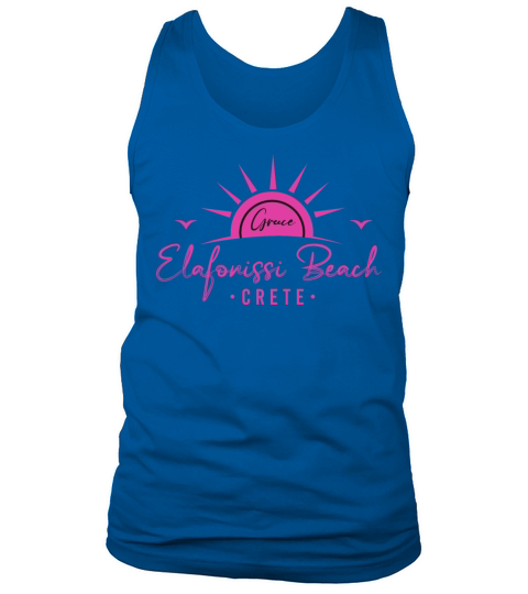 Crete Greece Elafonissi Pink Sand Beach Summer Tank Top Unisex