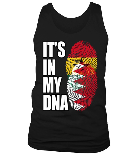 Ghanaian And Bahraini Mix Heritage DNA Flag Tank Top Unisex