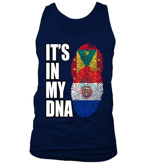 Grenadian And Paraguayan Mix Heritage DNA Flag Tank Top Unisex