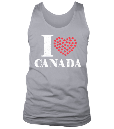 Heart Leaf Canada Flag Proud Canadian Canada Day Tank Top Unisex