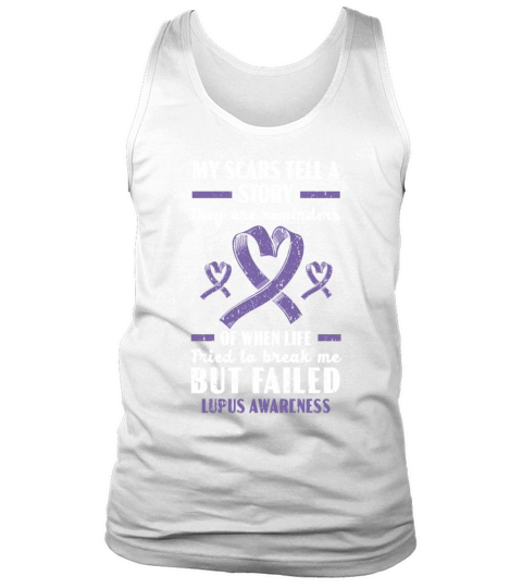 Lupus Awareness Purple Ribbon Autoimmune Disease Tank Top Unisex