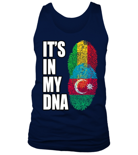 Malian And Azerbaijani Mix Heritage DNA Flag Tank Top Unisex