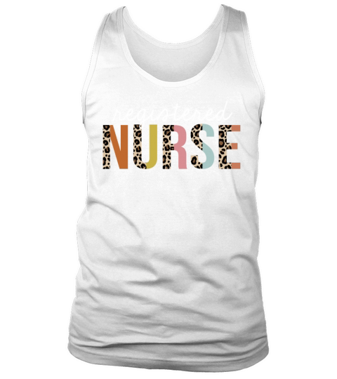Registered Nurse Colorful Leopard Print Funny Tank Top Unisex
