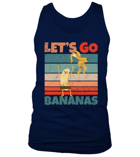Retro Vintage Lets Bananas Funny Strip Banana Tank Top Unisex