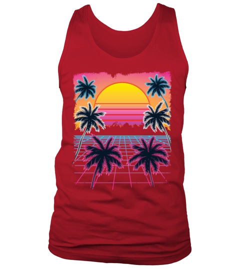 Synthwave Retro 80s Streetwear Design Tank Top Unisex