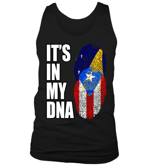 Tokelauan And Puerto Rican Mix Heritage DNA Flag Tank Top Unisex