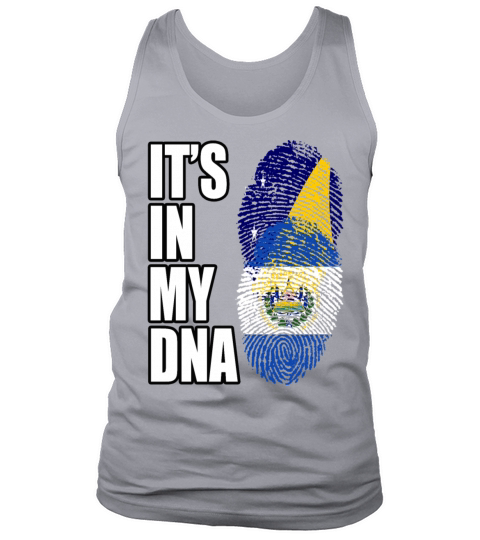 Tokelauan And Salvadoran Mix Heritage DNA Flag Tank Top Unisex