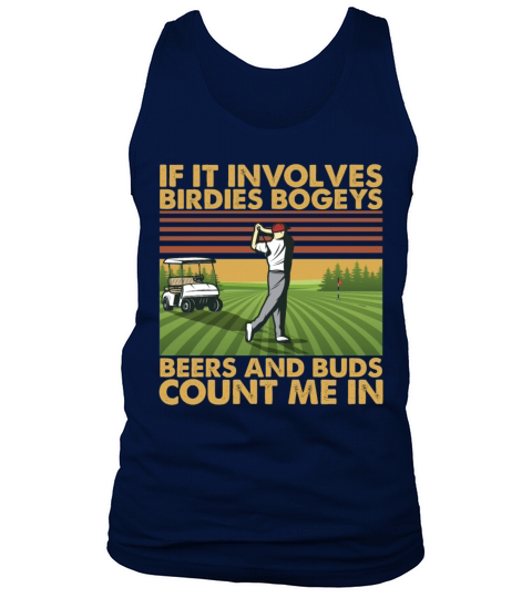 Vintage Golfing Birdies Bogeys Beers and Buds Tank Top Unisex