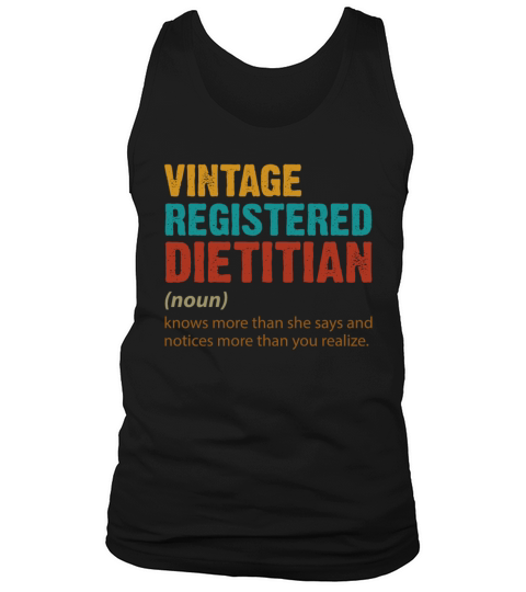 Vintage Registered Dietitian Knows More Than Tank Top Unisex