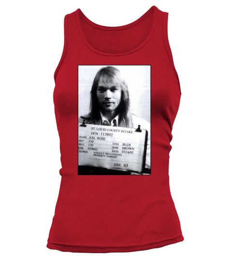Axl Roses Mugshot 1992 TShirt Tank top Woman
