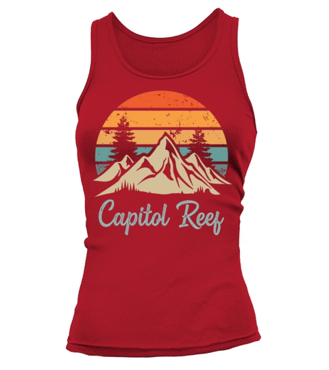 Capitol Reef Retro Vintage Mountain Sunset Outdoor Tank top Woman