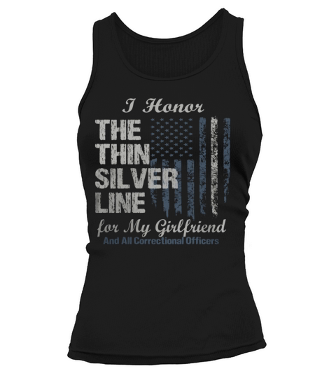 Correctional Officer Girlfriend Thin Silver Line Corrections Tank top Woman