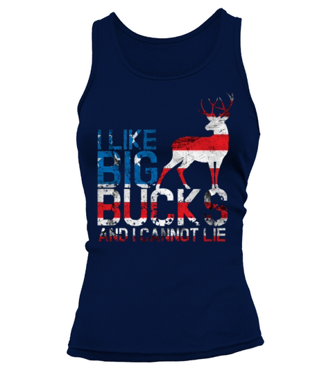 Deer Hunting USA Flag I Like Big Bucks Tank top Woman