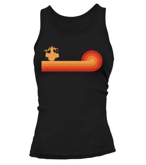 Drummer Drum Set Retro Vintage Tank top Woman