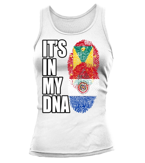 Grenadian And Paraguayan Mix Heritage DNA Flag Tank top Woman