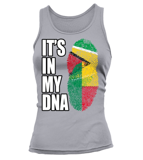 Guyanese And Benin Mix Heritage DNA Flag Tank top Woman