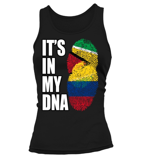 Guyanese And Colombian Mix Heritage DNA Flag Tank top Woman