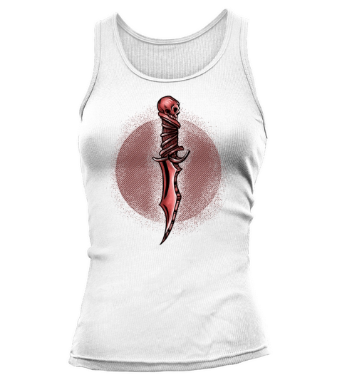 Halloween Gift Knife Skeleton Sword Horror Tank top Woman